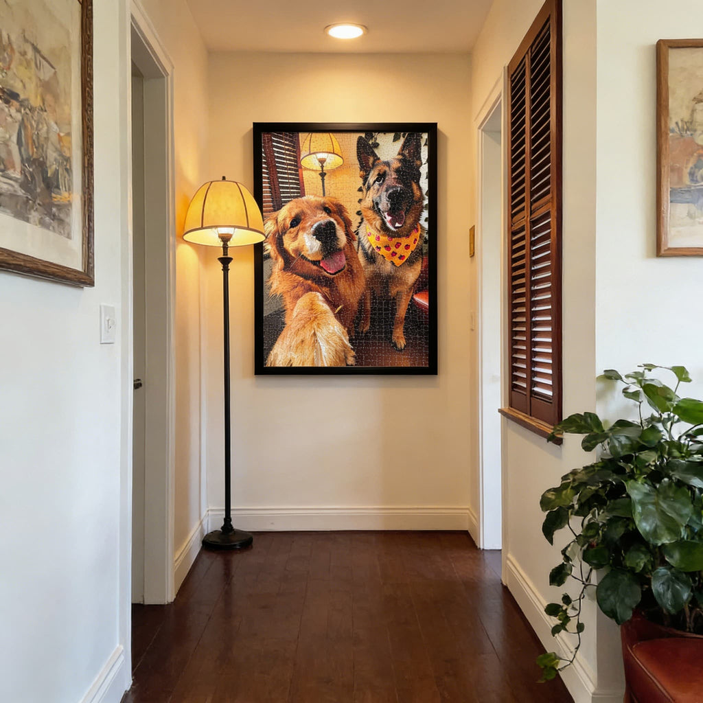 Wooden Photo Puzzle, Pet Puzzle, Wedding Puzzle, Family Reunion Puzzle | 500-Piece and 1000-Piece Custom Jigsaw Puzzles for Adults (Horizontal/Vertical)