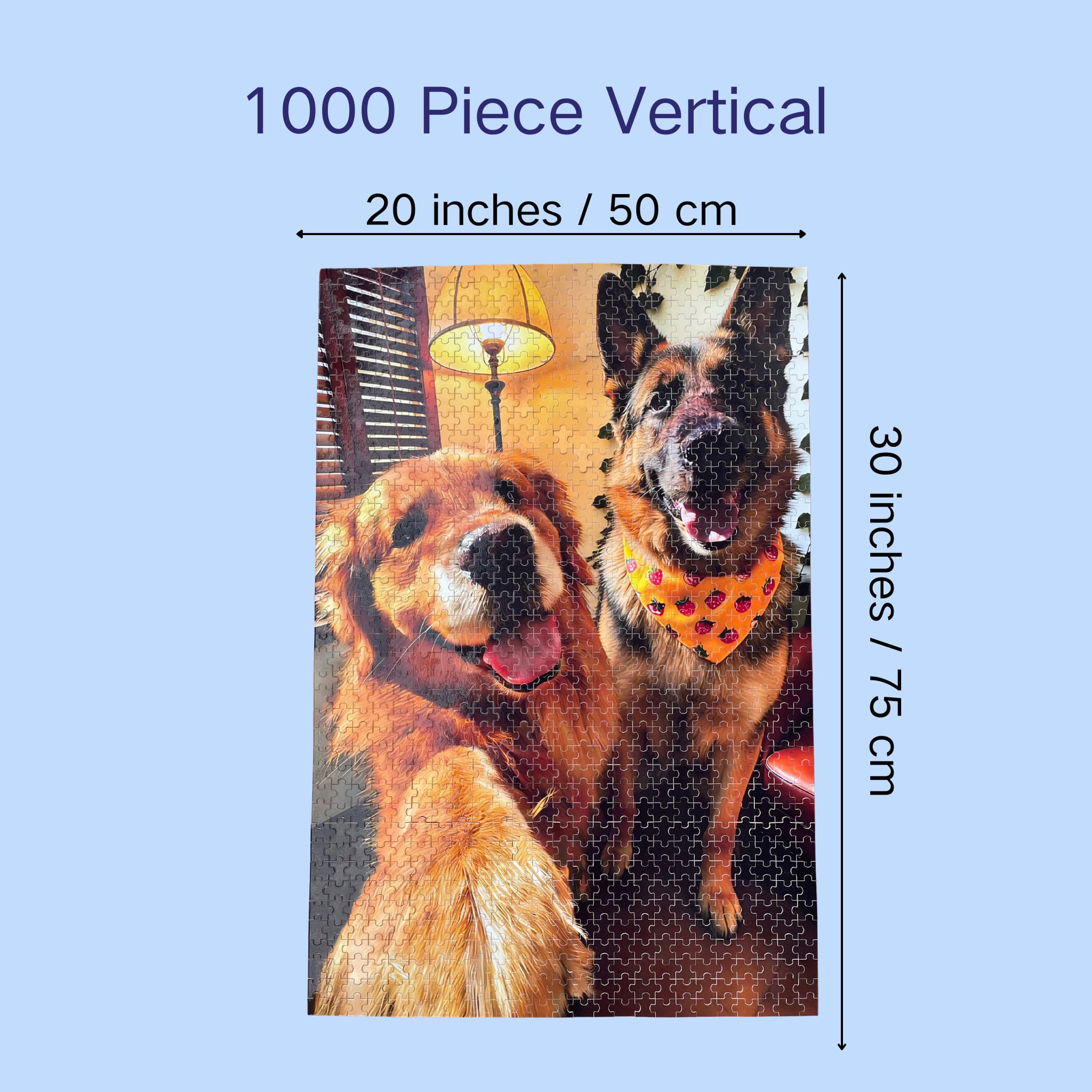 Wooden Photo Puzzle, Pet Puzzle, Wedding Puzzle, Family Reunion Puzzle | 500-Piece and 1000-Piece Custom Jigsaw Puzzles for Adults (Horizontal/Vertical)