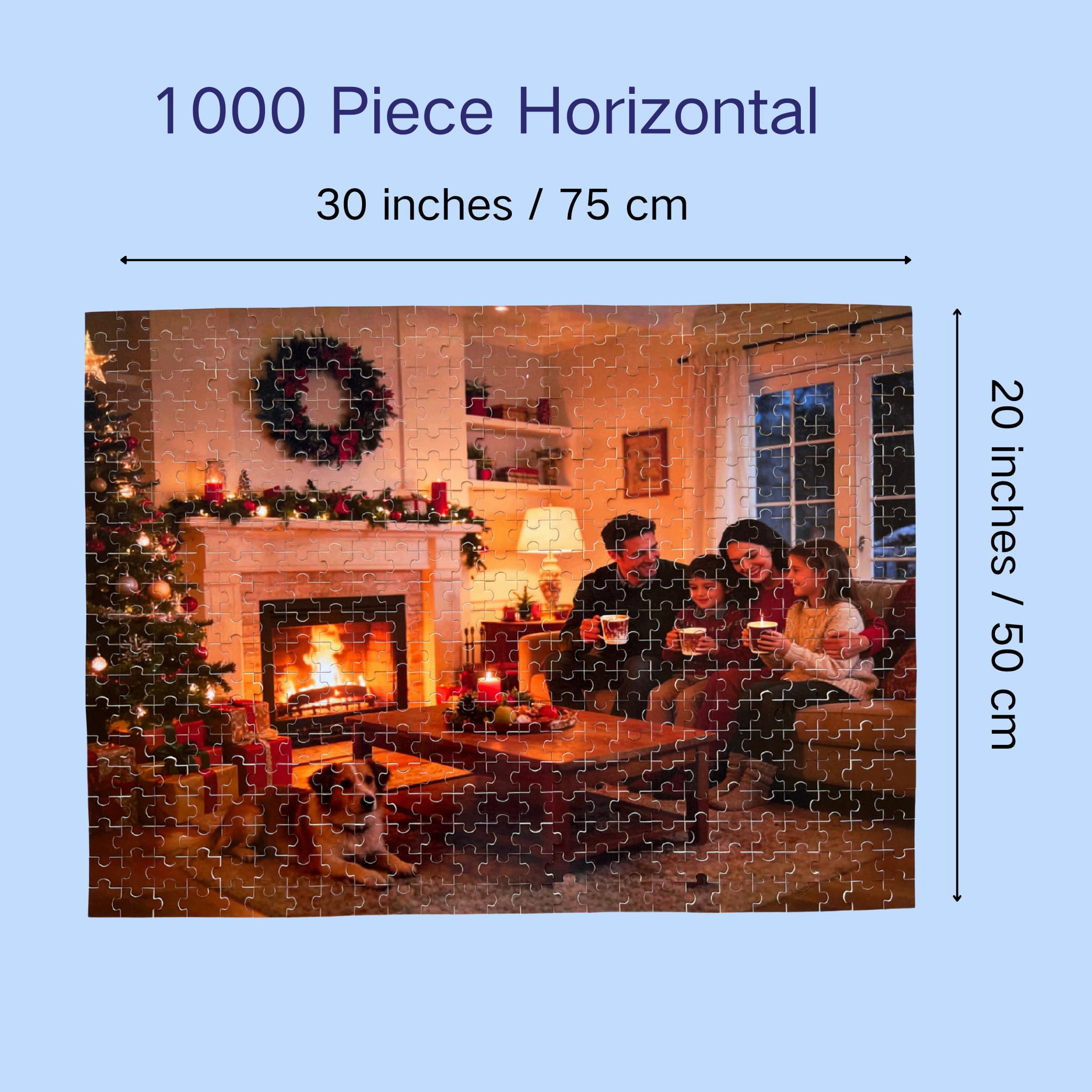 Wooden Photo Puzzle, Pet Puzzle, Wedding Puzzle, Family Reunion Puzzle | 500-Piece and 1000-Piece Custom Jigsaw Puzzles for Adults (Horizontal/Vertical)