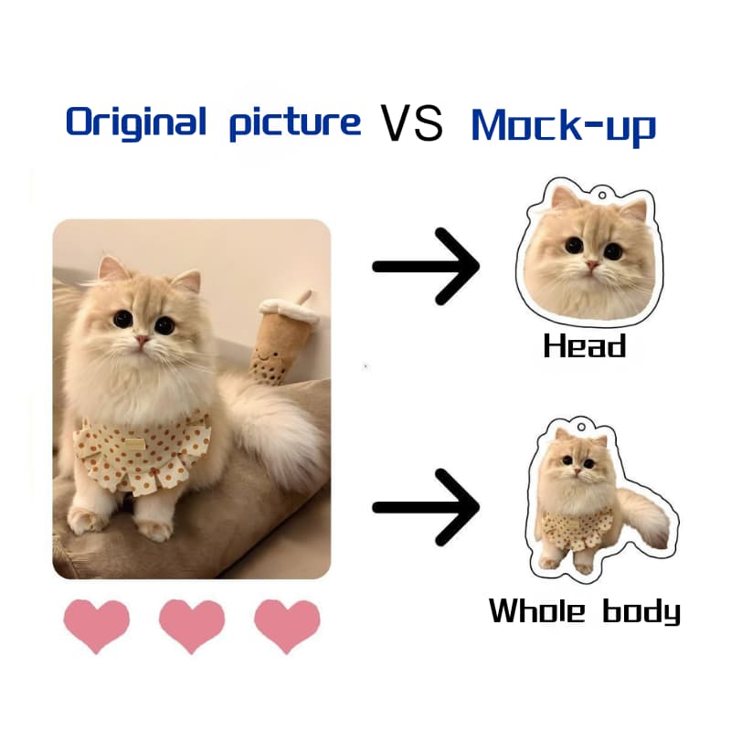 Custom Acrylic Pet Keychain - Personalized Photo Gift