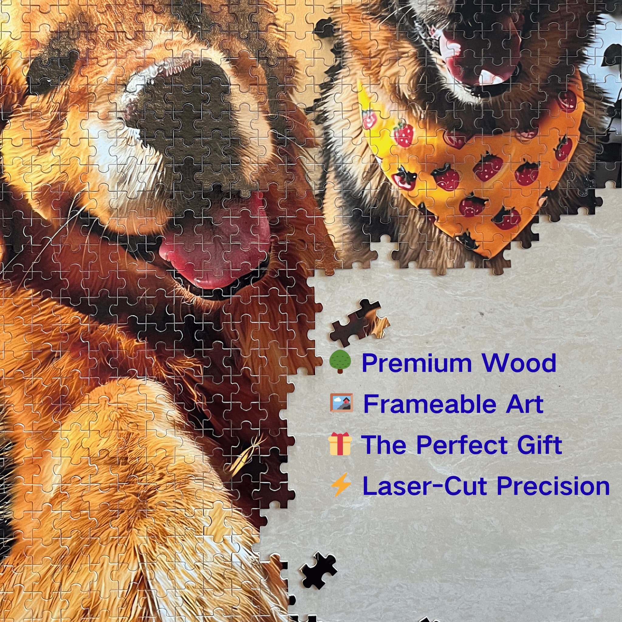 Wooden Photo Puzzle, Pet Puzzle, Wedding Puzzle, Family Reunion Puzzle | 500-Piece and 1000-Piece Custom Jigsaw Puzzles for Adults (Horizontal/Vertical)