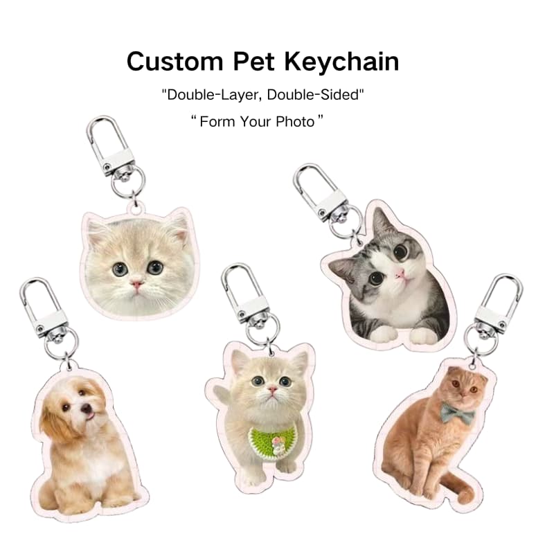 Custom Acrylic Pet Keychain - Personalized Photo Gift