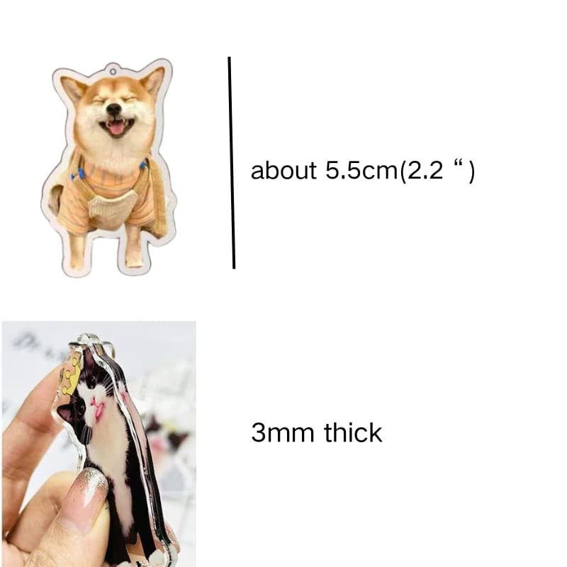 Custom Acrylic Pet Keychain - Personalized Photo Gift