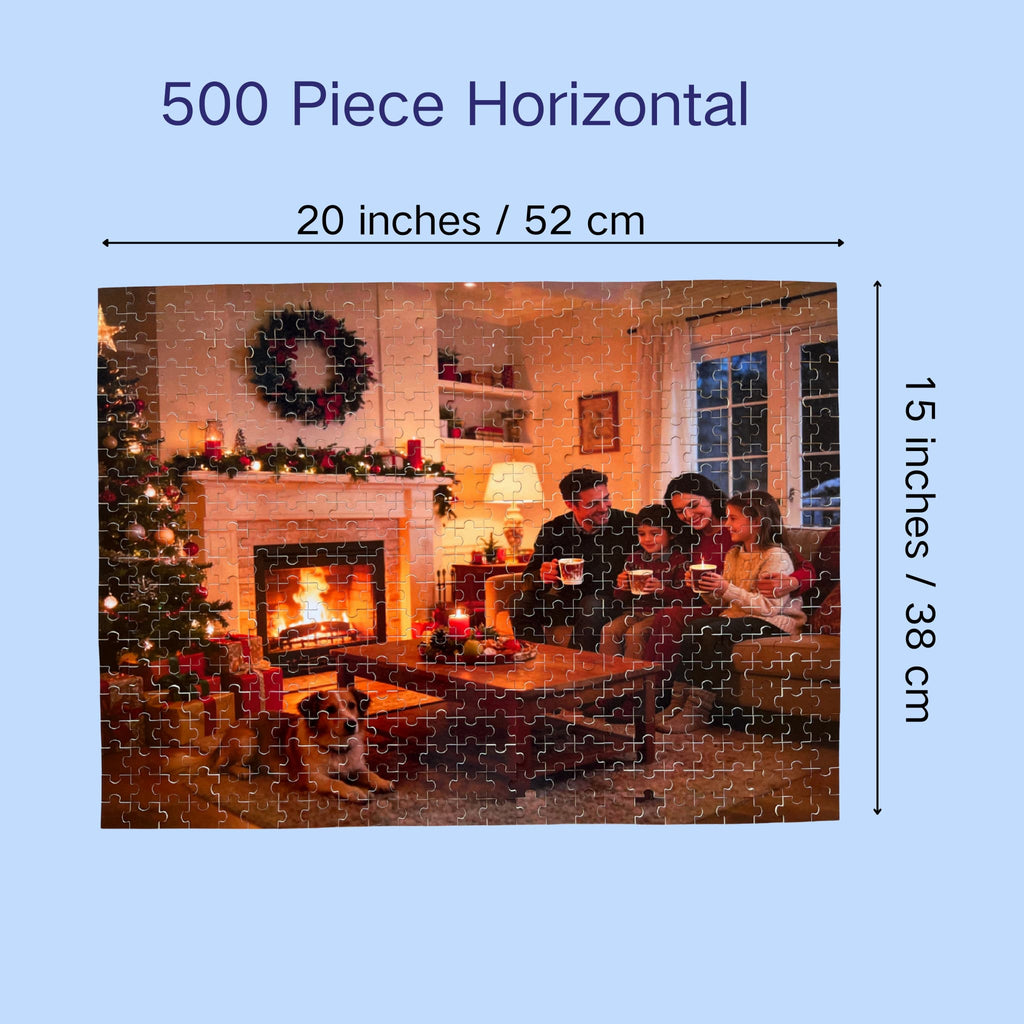 Wooden Photo Puzzle, Pet Puzzle, Wedding Puzzle, Family Reunion Puzzle | 500-Piece and 1000-Piece Custom Jigsaw Puzzles for Adults (Horizontal/Vertical)