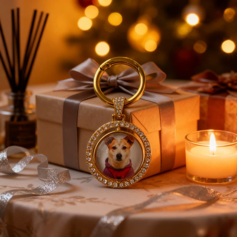 Custom Personalized Pet Keychain - Zinc Alloy with Double-Sided Photo