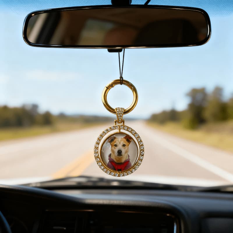 Custom Personalized Pet Keychain - Zinc Alloy with Double-Sided Photo