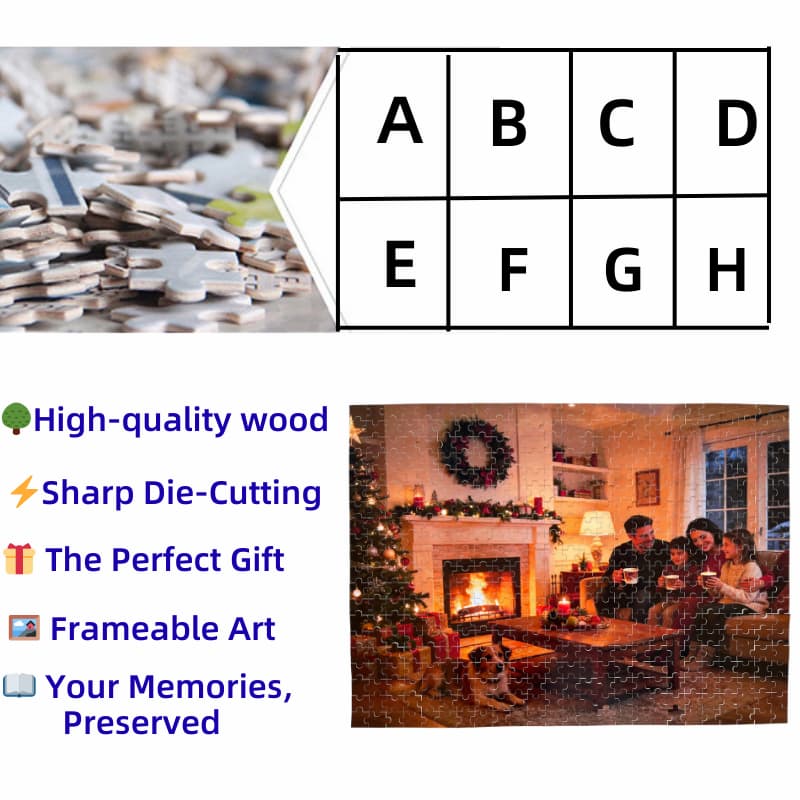 Photo Custom Wood Puzzles - 500 & 1000 Pieces, Personalized Gifts for Mom & Dad, Holidays, Birthdays & Weddings