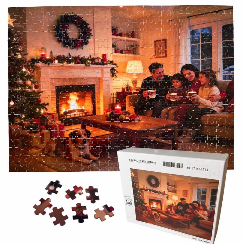 Photo Custom Wood Puzzles - 500 & 1000 Pieces, Personalized Gifts for Mom & Dad, Holidays, Birthdays & Weddings